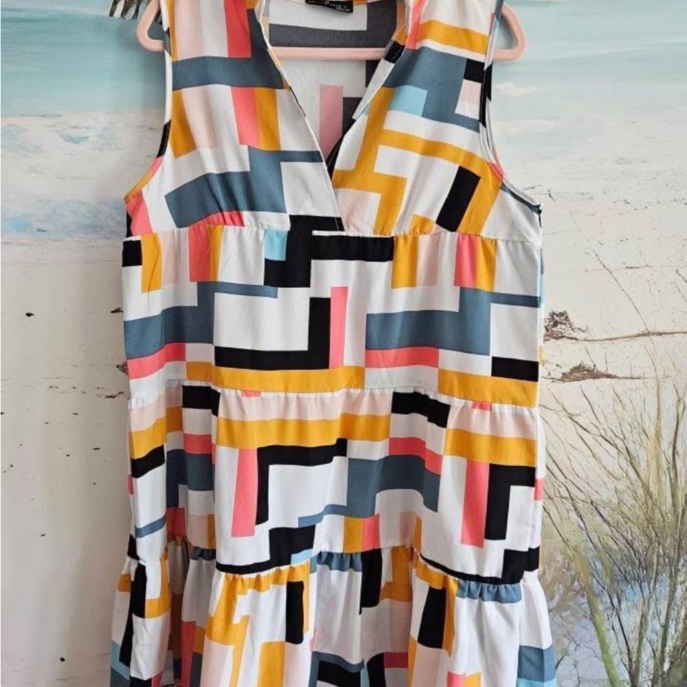 Emery Rose Geometric Dress L - Picture 10 of 11